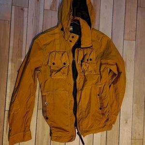 Men's small mustard yellow wind breaker